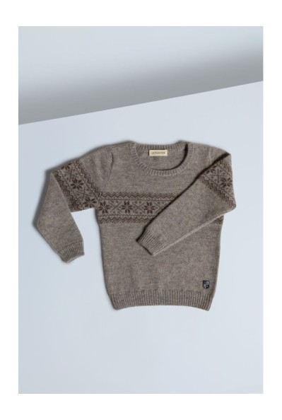 Yak Down Snowflake Jacquard Jumper Platinum