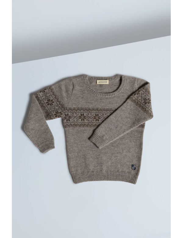 Yak Down Snowflake Jacquard Jumper Platinum