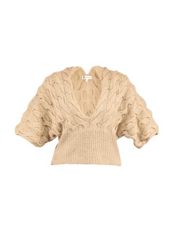 Thredbo, handmade Top, Beige