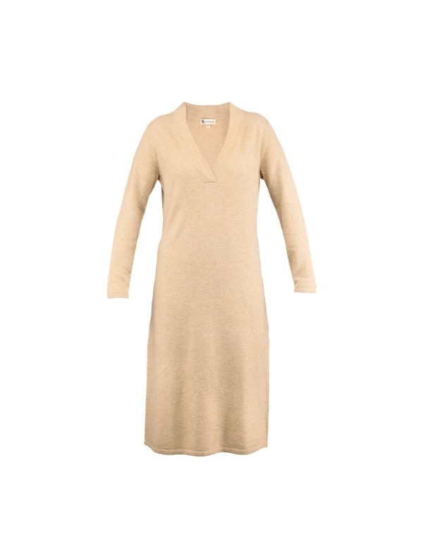Wanaka, dress low cut Beige