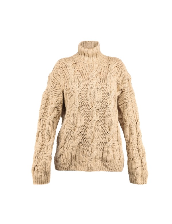 Arosa handmade cable Sweater Beige