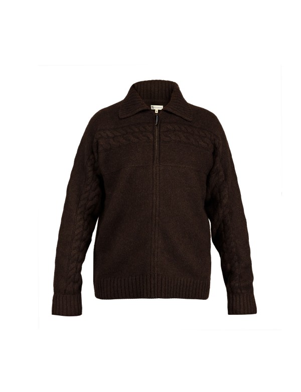 Wengen  cables fullzip Cardigan Chocolate