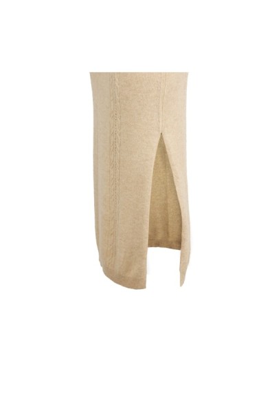 Cervinia Women's skirt with cable pattern Beige