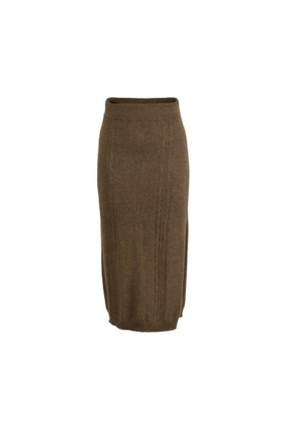 Cervinia Women's skirt with cable pattern Cappuccino