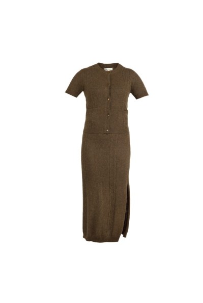 Cervinia Women's skirt with cable pattern Cappuccino