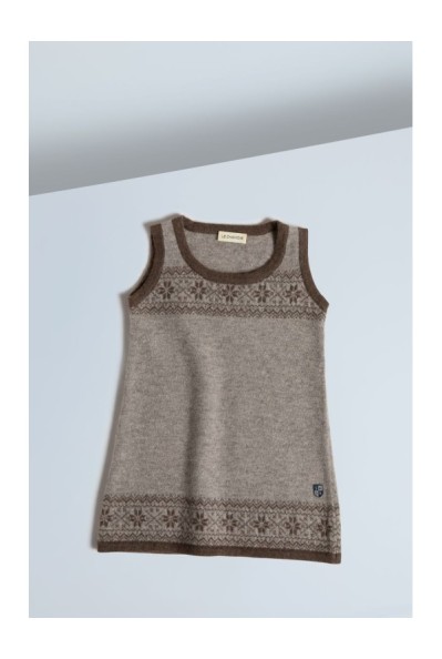 Yak Down Snowflake Jacquard Dress Platinum