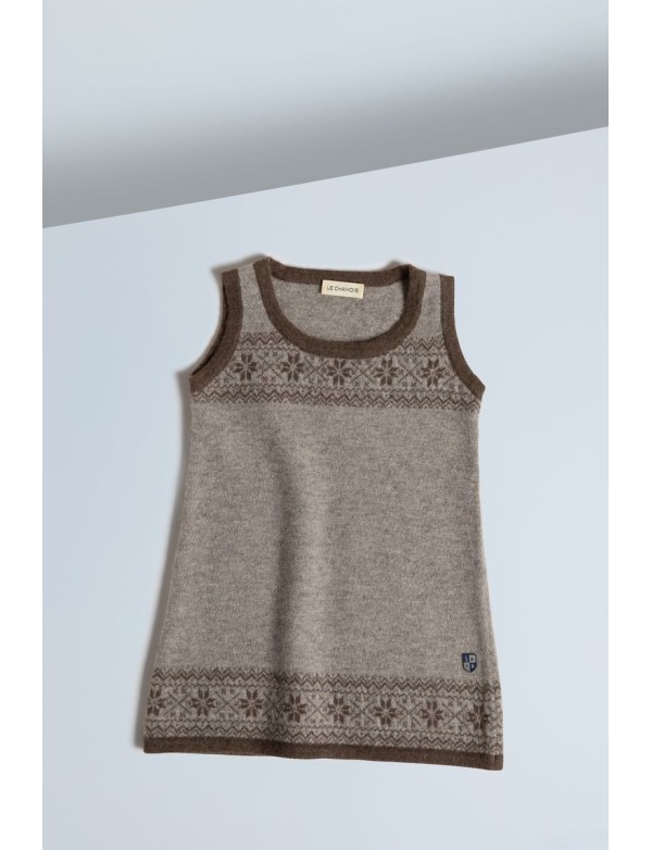 Yak Down Snowflake Jacquard Dress Platinum