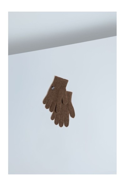 Yak Down Gloves Cappuccino